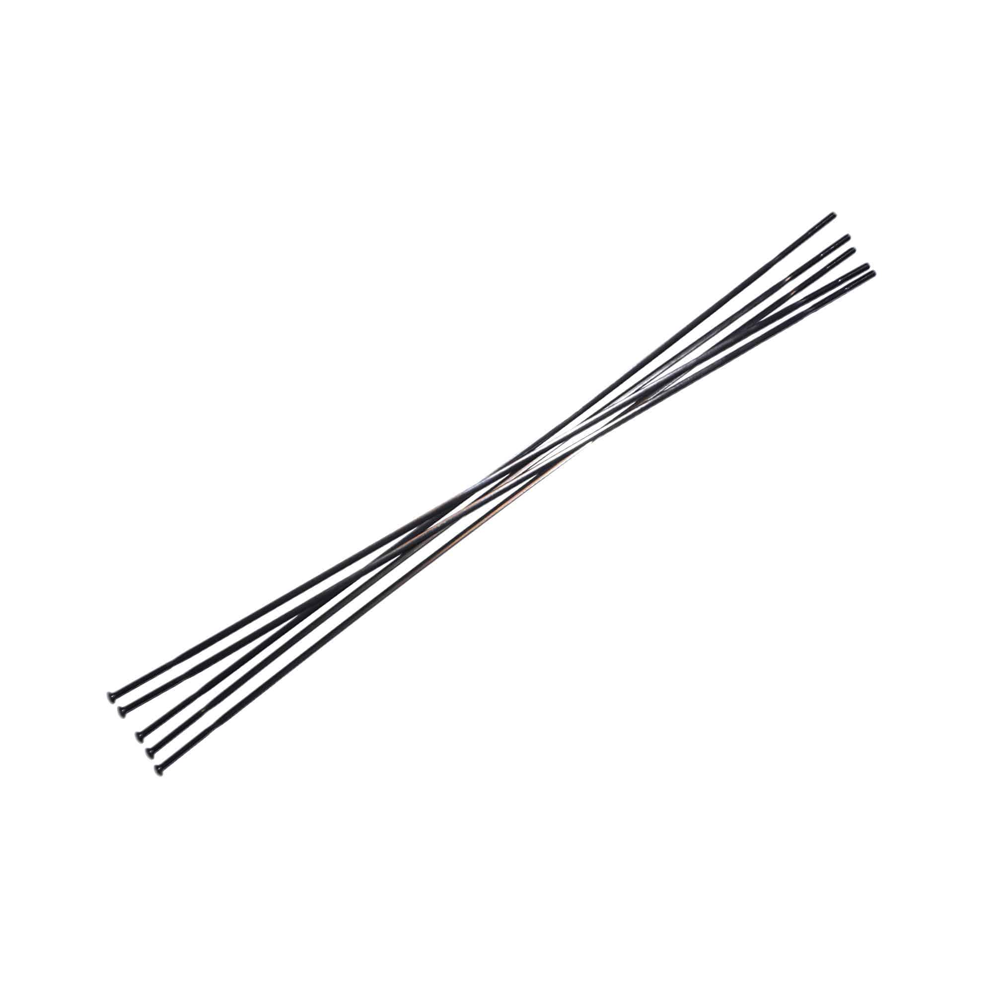 Easton 5-pack black CX-Ray straight pull bicycle wheel spokes, lightweight and durable components for bike wheel construction.