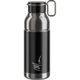 Elite Mia stainless steel 650ml eco-friendly water bottle in black and silver, with a sleek, plastic-free design.