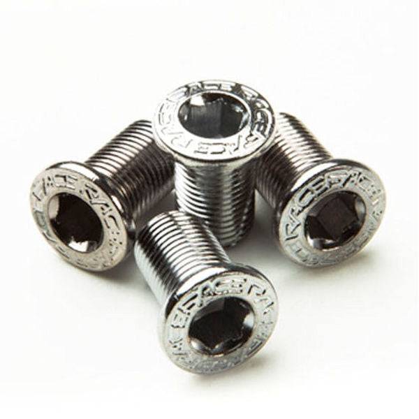 Race Face 12mm inner chainring bolt pack for Atlas FR and Diabolus cranks, replacement components, metal bolts with threading.