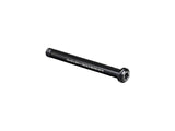 Black Bontrager Switch Lever Front Thru-Axle 122.5mm for bicycle front wheel, showing the lever and axle in detail.