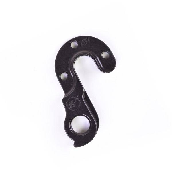 Wheels Manufacturing CNC machined derailleur hanger dropout upgrade for bike components, featuring replaceable design and precise machining.