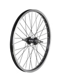Trek Precaliber 20 MTB bike wheels, durable replacement upgrade components, with black rims and spokes on a white background