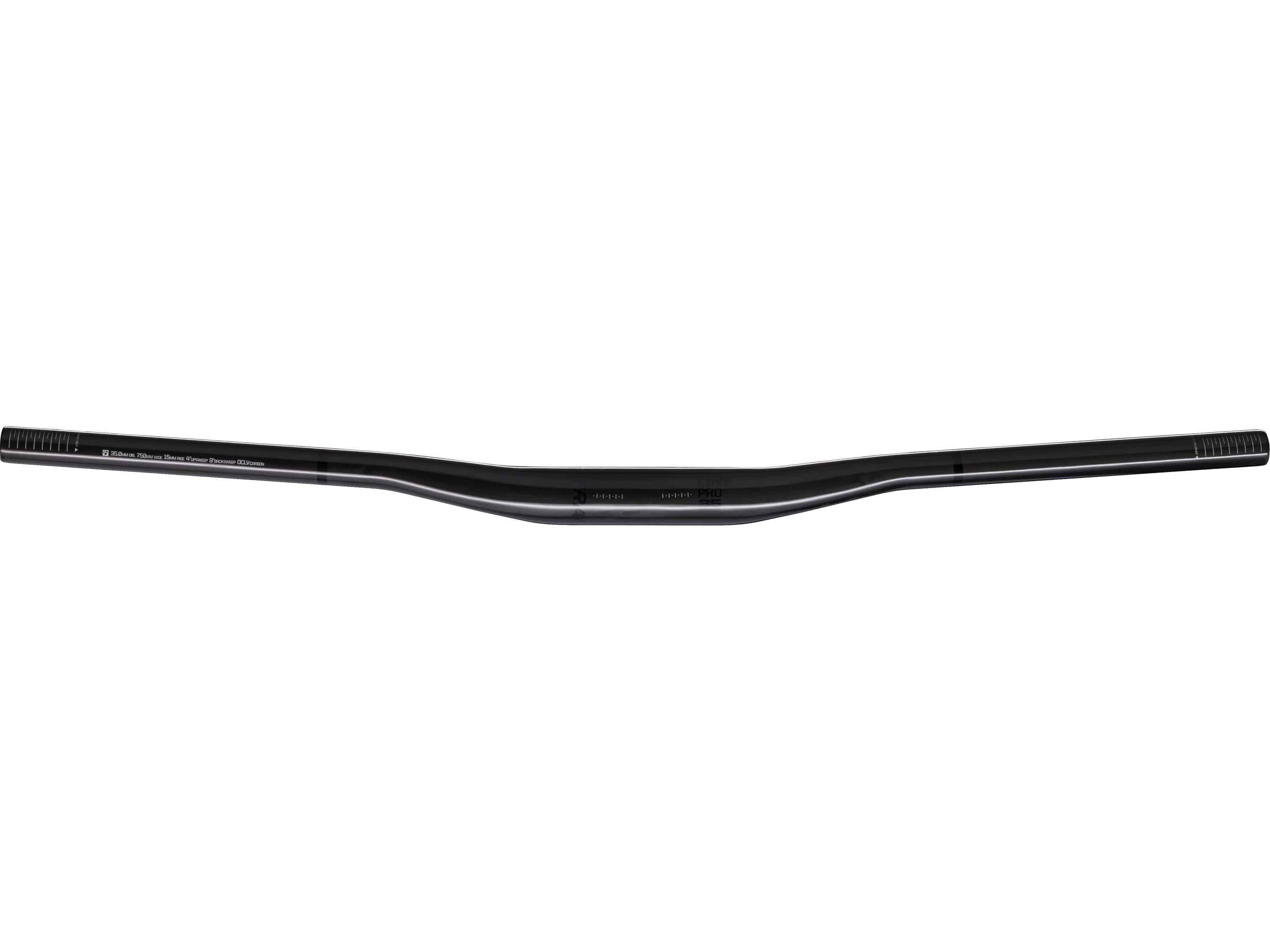 Bontrager Line Pro Carbon 35 MTB handlebar with rise options and adjustable width, lightweight cycling component for mountain biking.