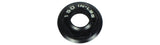 Black Trek Rocker Pivot Nut M10 x 6mm, a suspension frame support component, shown in close-up.