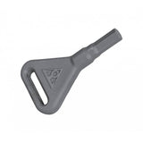 Topeak MTX Trunklock in black securing MTX 2.0 Trunkbag with spare key for bike accessories.