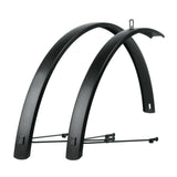SKS EDGE AL 28-inch aluminium mudguard set in matte black for 700C wheels, designed for bike accessories.