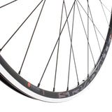 Black M Part Wheels rear track wheel with 700c size and 16-tooth sprocket, designed for road and track cycling components.