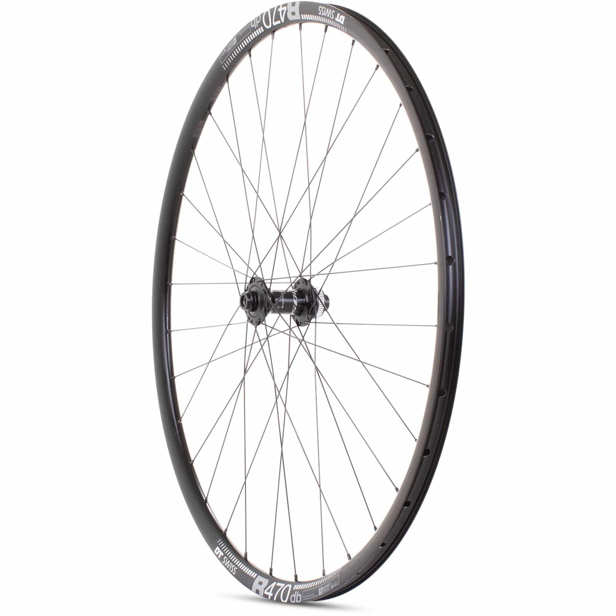 Black M Part Wheels road front disc wheel with Shimano 105 CL hub, 100x12mm axle, DT R 470 rim, 700c size, component bike part