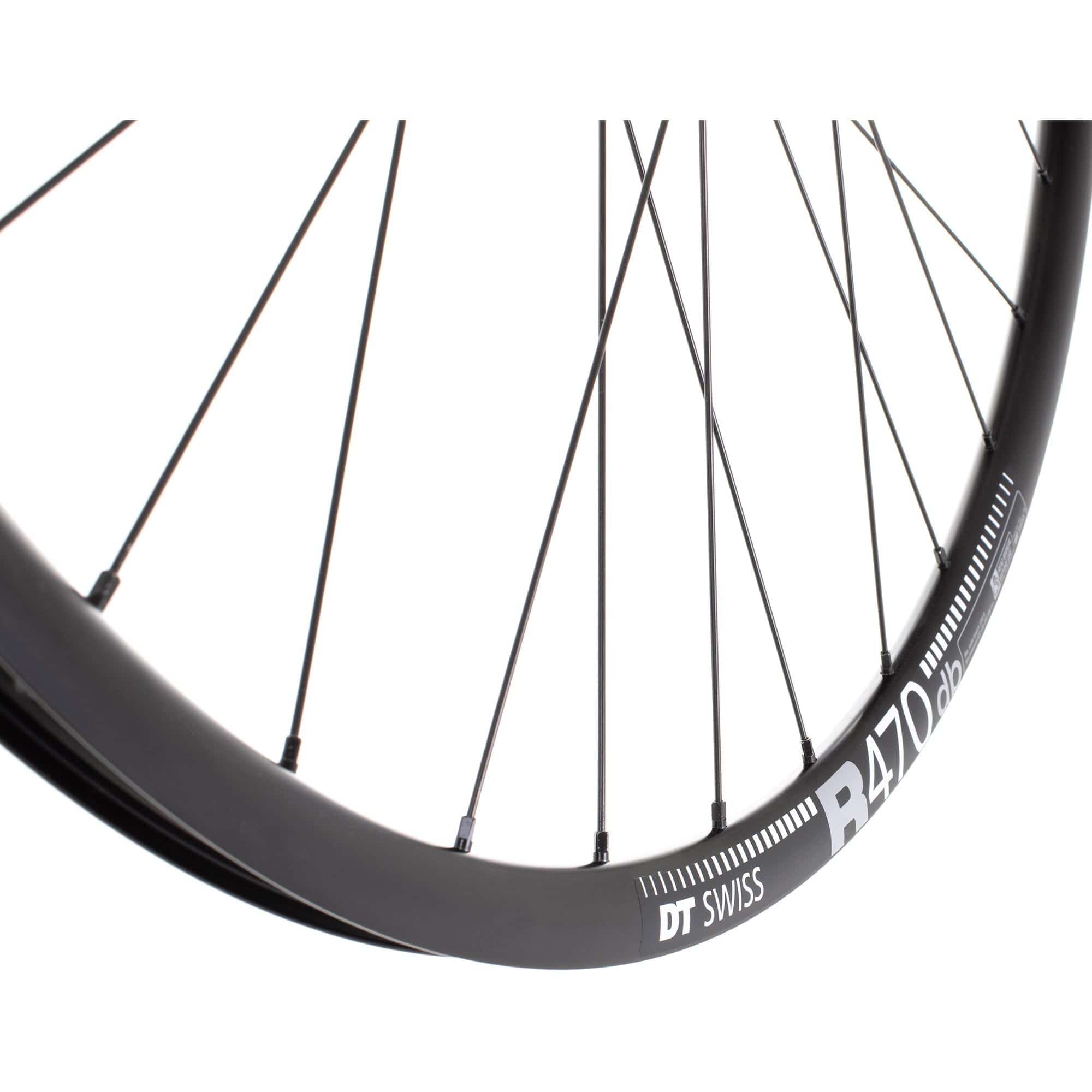 M Part Wheels road front disc wheel with Shimano 105 CL hub, 700c black rim, 100x12mm axle, lightweight cycling component