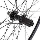 Black M Part Wheels Road Rear Wheel with Shimano Tiagra CL hub, 700c Cyclone rim, 142x12mm axle, suitable for cycling components.