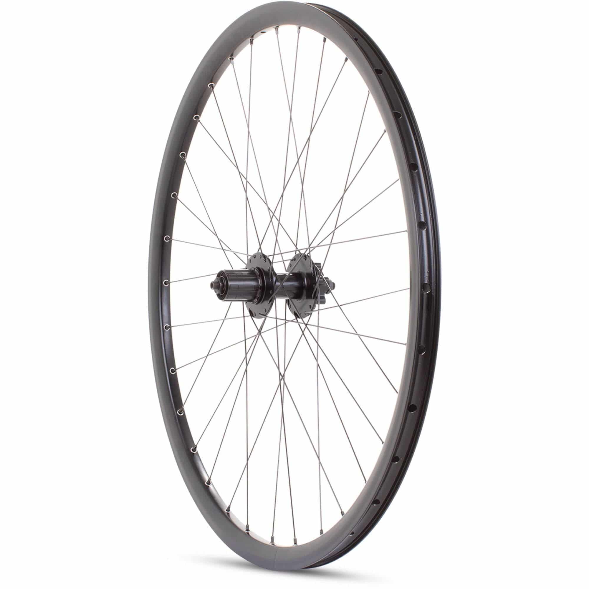 M Part Wheels Gravel MTB rear wheel with Shimano QC400 hub, 650B TLR rim, 135mm QR, suitable for gravel biking.