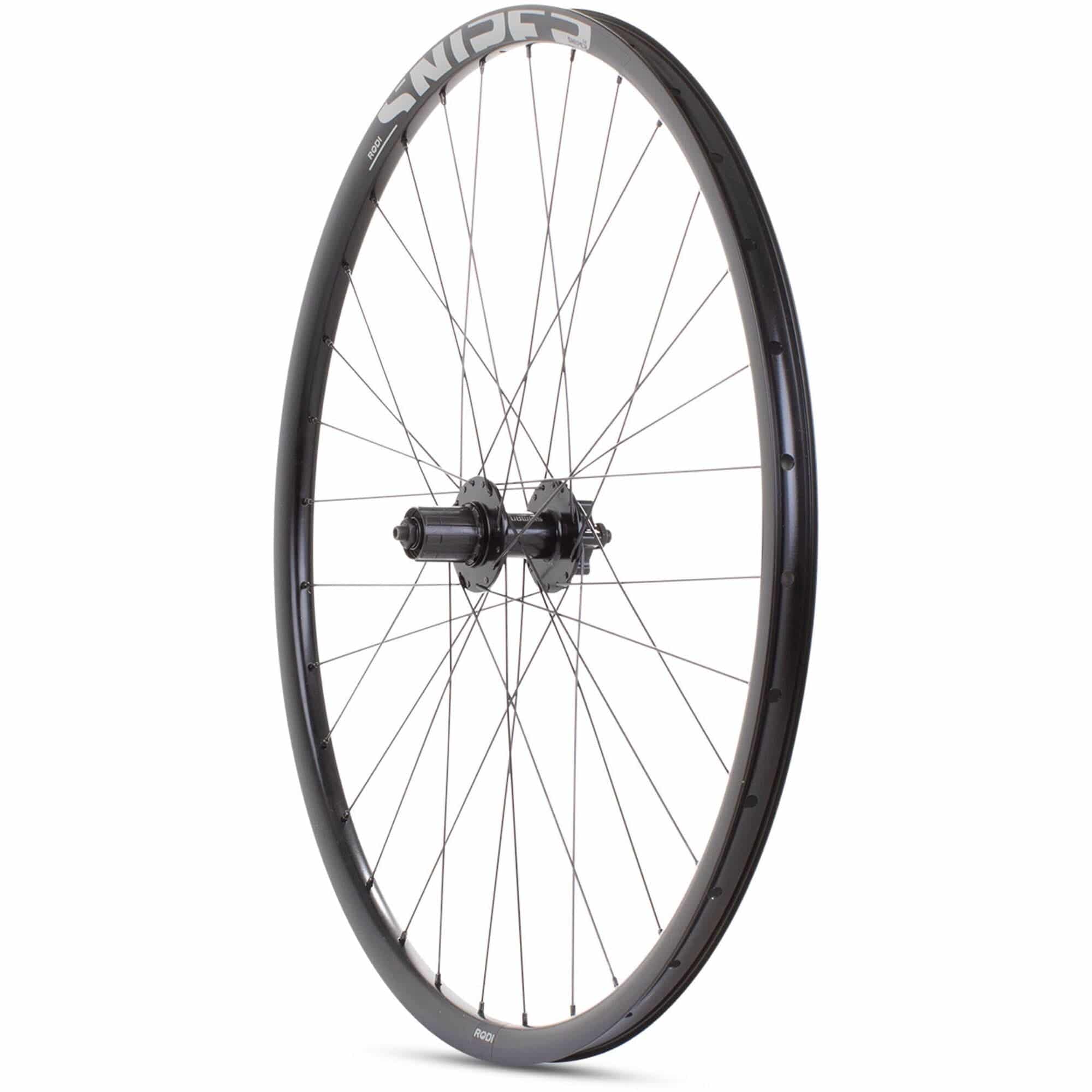 M Part Wheels gravel rear wheel with Shimano QC400 hub, 700c Rodi Sniper rim, tubeless ready, QR quick-release, 135mm spacing.