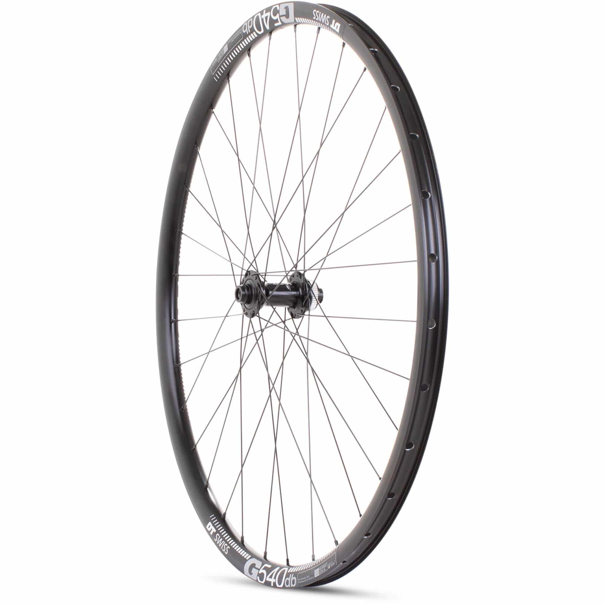 M Part Wheels gravel front wheel with 700c Shimano 105 CL hub, 100x12mm TA TLR G 540 rim, suitable for cycling components.