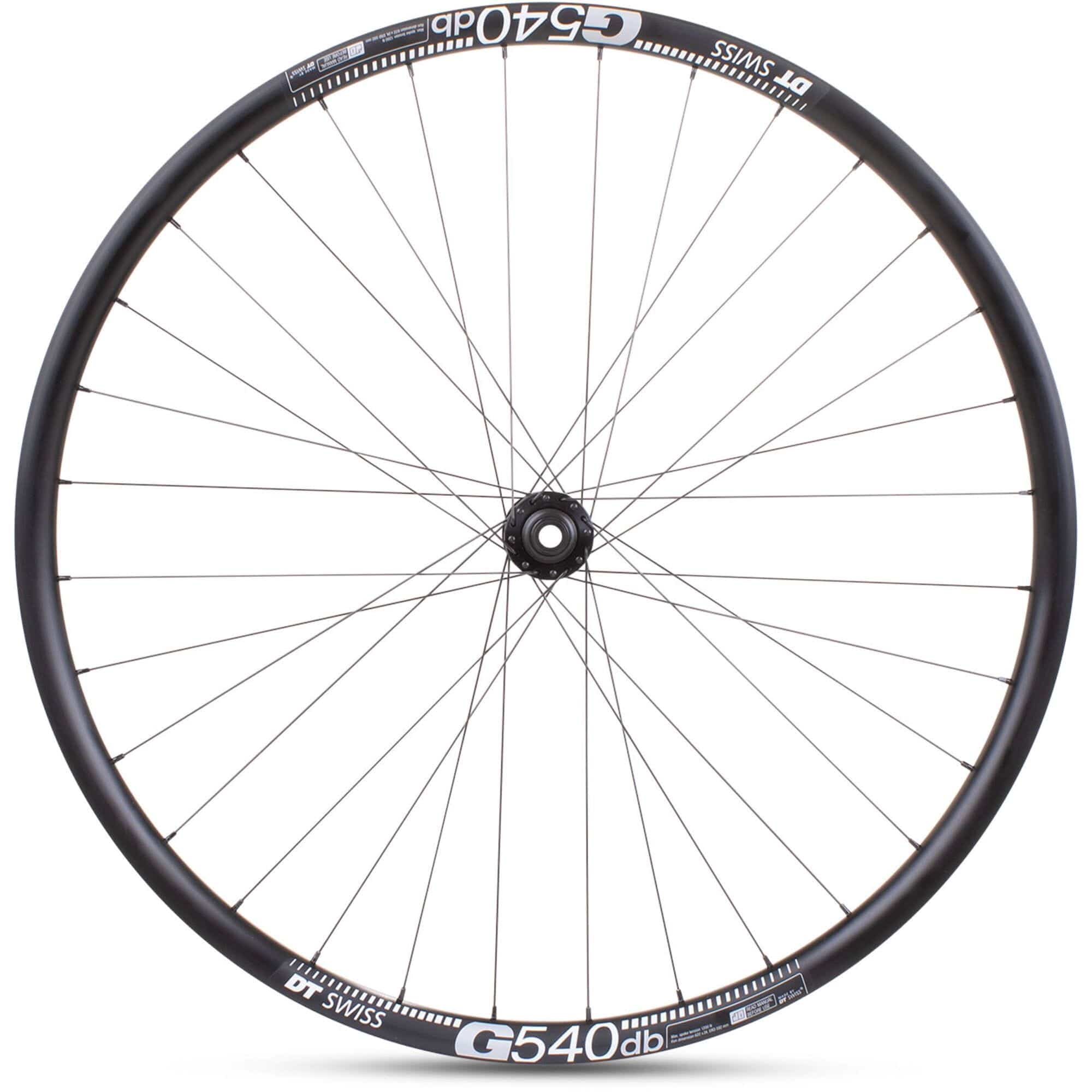M Part Wheels gravel front wheel with 700c rim, Shimano 105 CL hub, 100x12mm thru-axle, TLR G 540 rim for cycling.