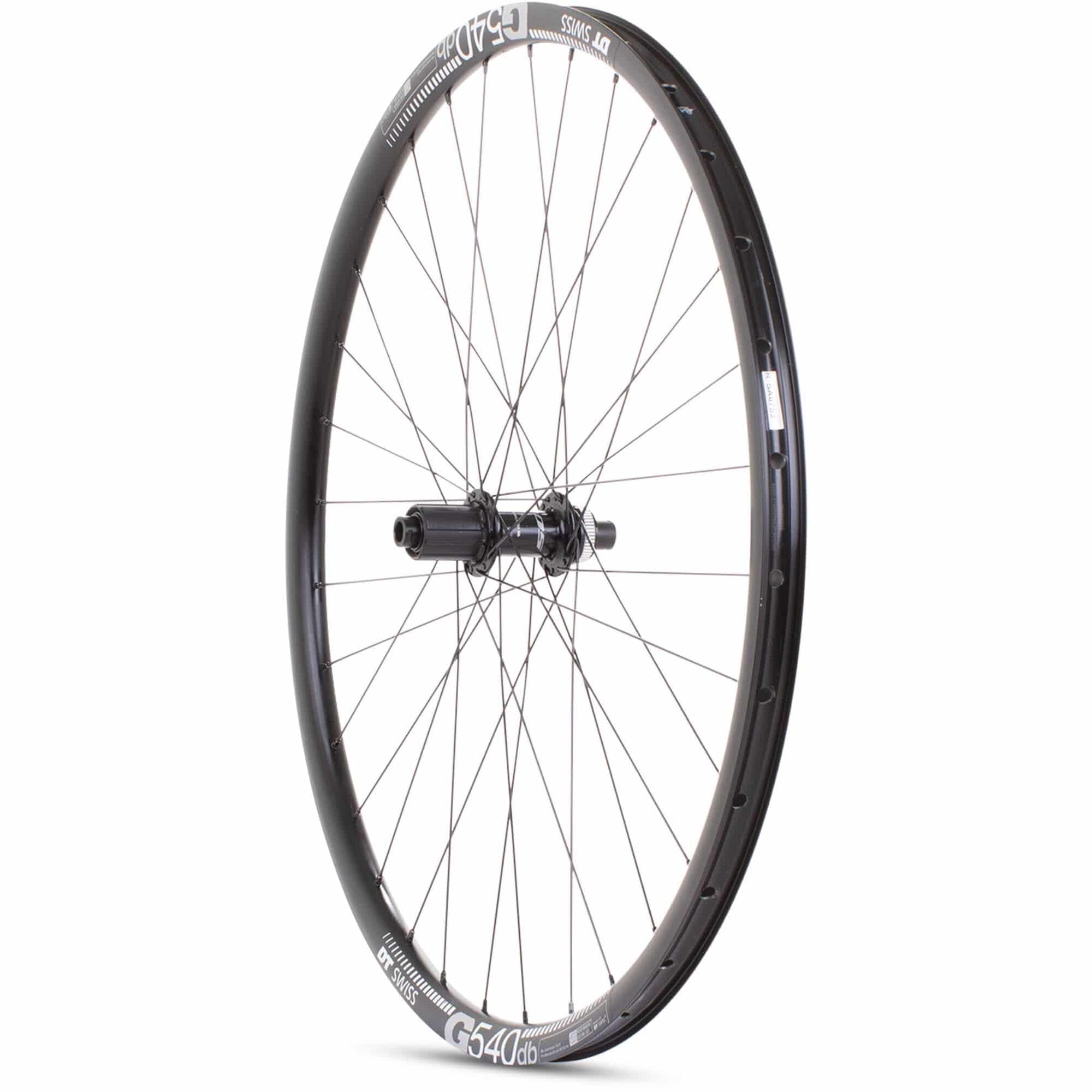 M Part Wheels gravel rear wheel with Shimano 105 hub, DT Swiss G 540 rim, 142x12mm TLR 700c, showing the wheel and tire setup.
