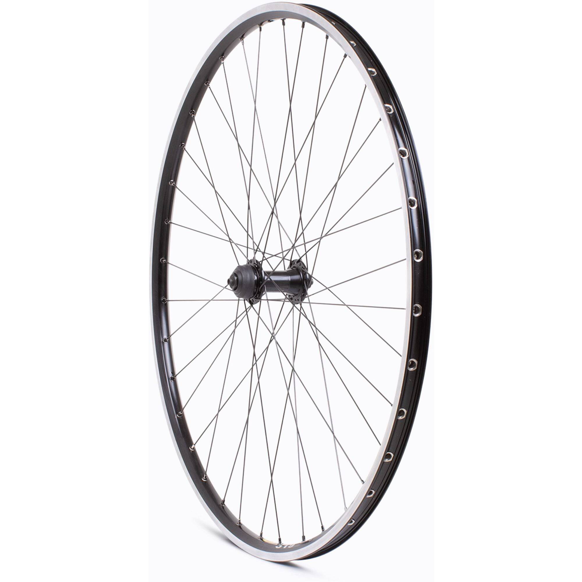 M Part Wheels hybrid/touring front disc wheel with Shimano QC400 hub and Mavic A319 rim, 700C size, for QR quick-release.