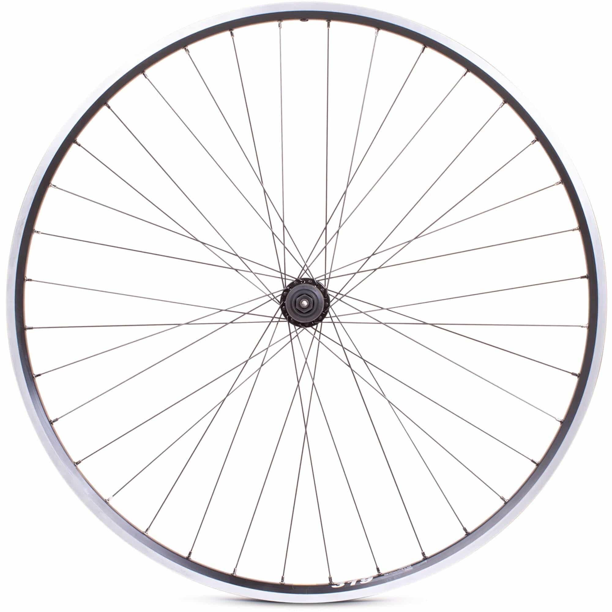 M Part Wheels hybrid and touring front QR disc wheel with Shimano QC400 hub and Mavic A319 700C rim, suitable for cycling.