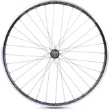 Black M Part Wheels 700c road rear quick release wheel with rim brake compatibility, shown from the rear view.