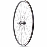 Black M Part Wheels 700c road rear quick release wheel with rim brake compatibility, screw-on design, and lightweight aluminum construction.