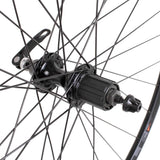 Black M Part Wheels 700c road rear quick release cassette wheel with 8/9/10 speed components, suitable for high-performance cycling.