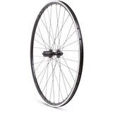 Black M Part Wheels 700c road rear wheel with quick release, 8/9/10 speed compatible, featuring a cassette hub and sleek design.