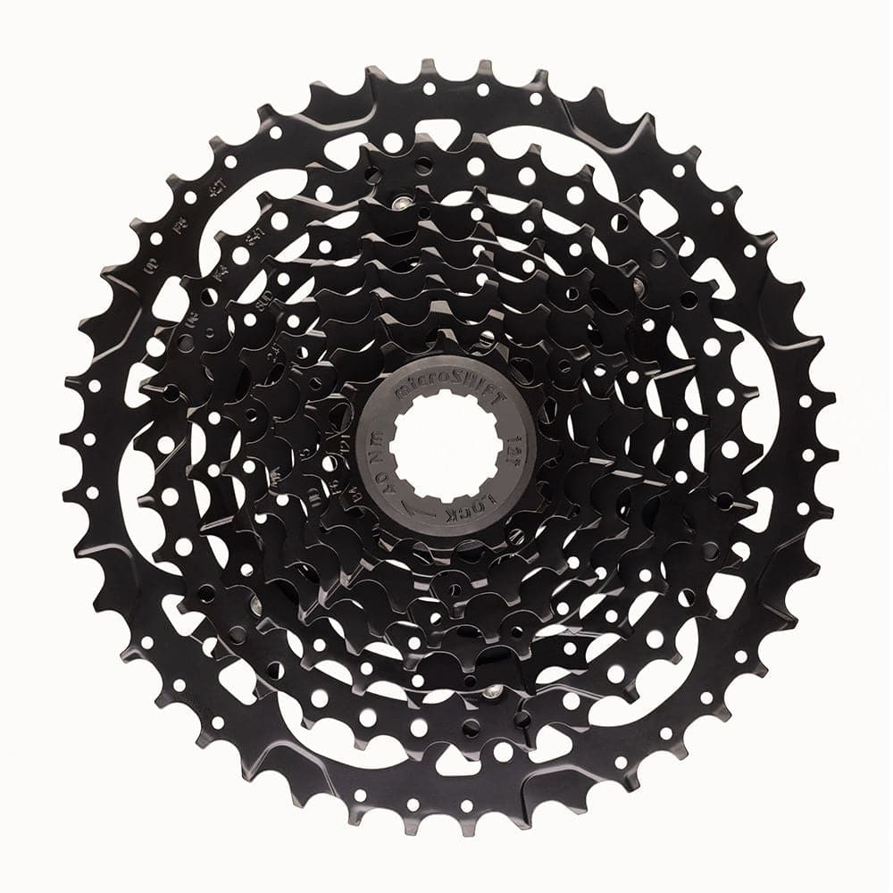 MicroSHIFT Acolyte H-Series 8-speed cassette for HG freehub, featuring durable construction and smooth shifting performance.