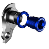 Wheels Manufacturing blue replaceable derailleur hanger 4046 bolt for MTB and eMTB bike components.