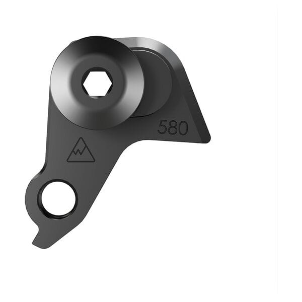 Wheels Manufacturing CNC machined replaceable derailleur hanger dropout for bike components, designed for durable gear shifting.