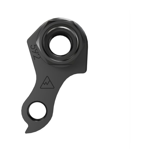 Wheels Manufacturing replaceable derailleur hanger dropout for Quintana Roo bikes, component part with attachment points visible.