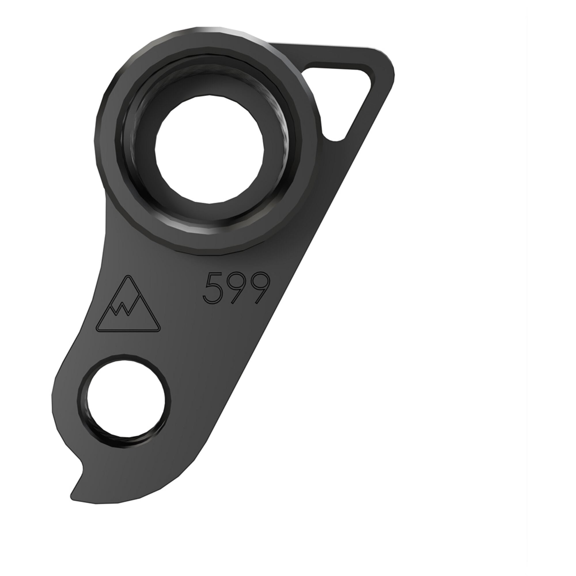 Wheels Manufacturing Replaceable Derailleur Hanger Dropout 599 for Kona bikes, metal component for bike derailleur attachment.