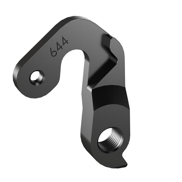 Wheels Manufacturing replaceable derailleur hanger dropout 644 for Scott bikes 2019-2020, shown in close-up with mounting details.