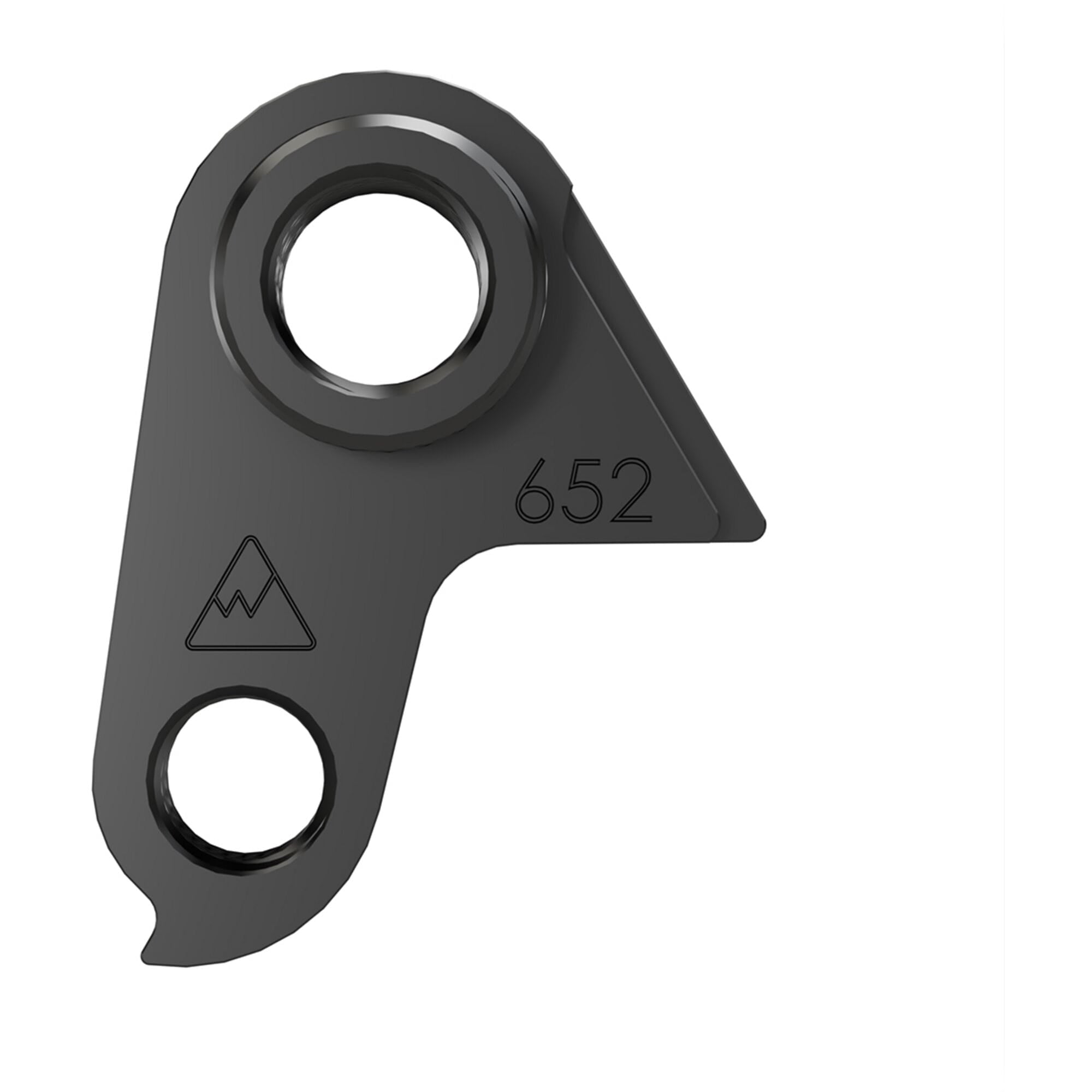Wheels Manufacturing replaceable derailleur hanger dropout 652 for OBREA and Orca bikes, shown in metallic finish.