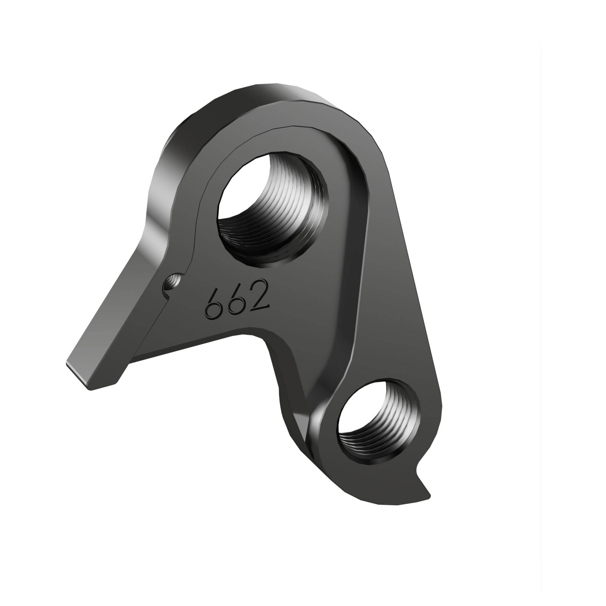 Wheels Manufacturing Replaceable Derailleur Hanger Dropout 662 for Look bikes, showing the metal component with mounting holes.