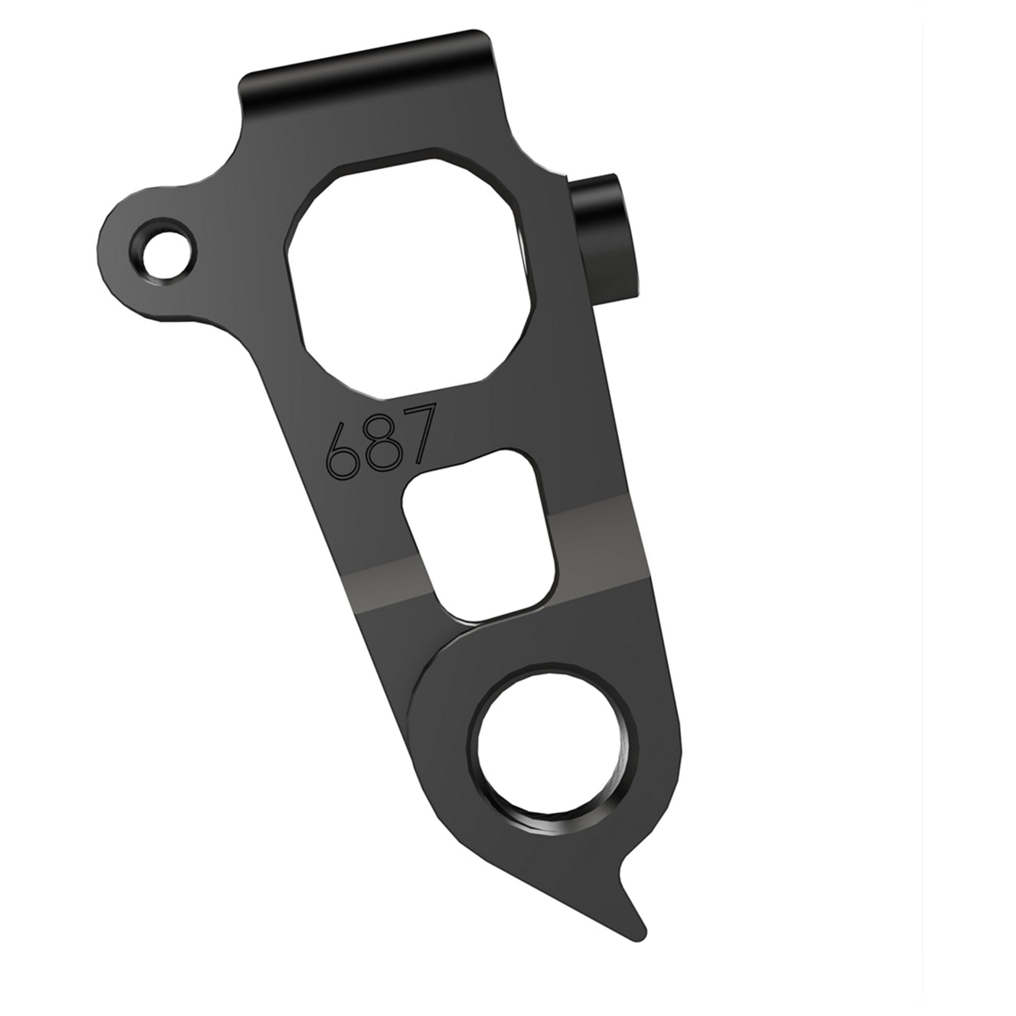 Wheels Manufacturing Replaceable Derailleur Hanger Dropout 687 for Scott Addict bikes, metal component with mounting holes visible.