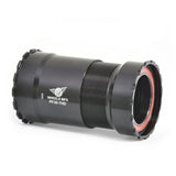 Wheels Manufacturing PF30 threaded ceramic zero friction bearings for 30mm crank bottom brackets, showcasing high-performance bike components.