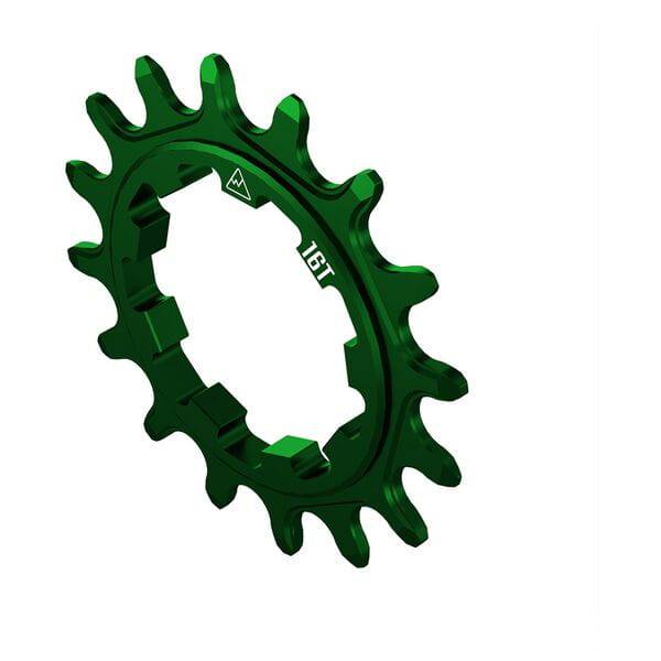 Wheels Manufacturing Solo-XD 16-tooth green aluminum bike cog for SRAM XD/XDR freehub, lightweight and durable cycling component.