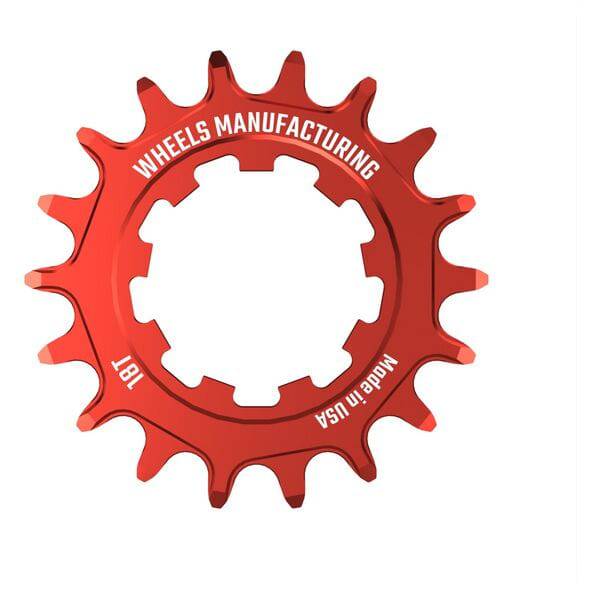 Wheels Manufacturing Solo-XD 7075 Aluminum cog for SRAM XD/XDR freehub, close-up of the black bike component on a white background.