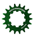 Wheels Manufacturing Solo-XD 18-tooth green aluminum cog for SRAM XD/XDR freehub, lightweight bike component.