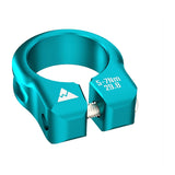 Wheels Manufacturing CNC aluminum seat post collar clamp with bolt closure, lightweight bike component for secure seat post fitting