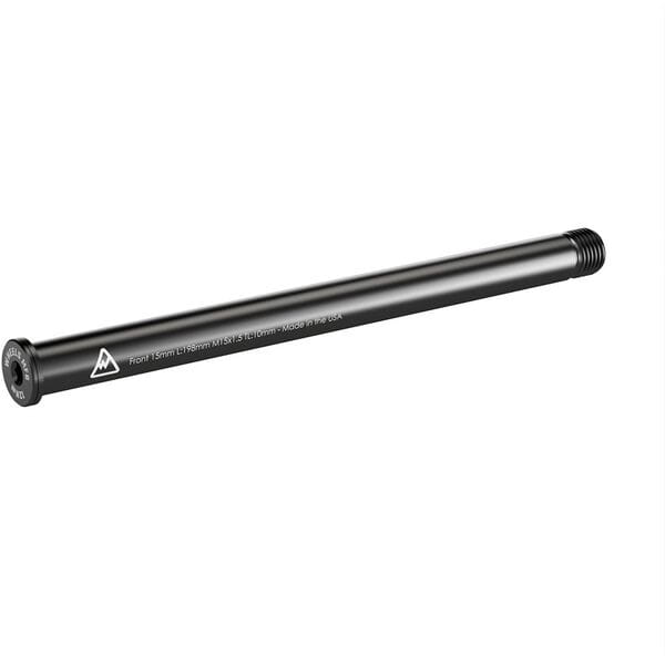 Wheels Manufacturing front 15mm thru-axle for bikes, 198mm length, M15x1.5 threading, compatible with bike forks.