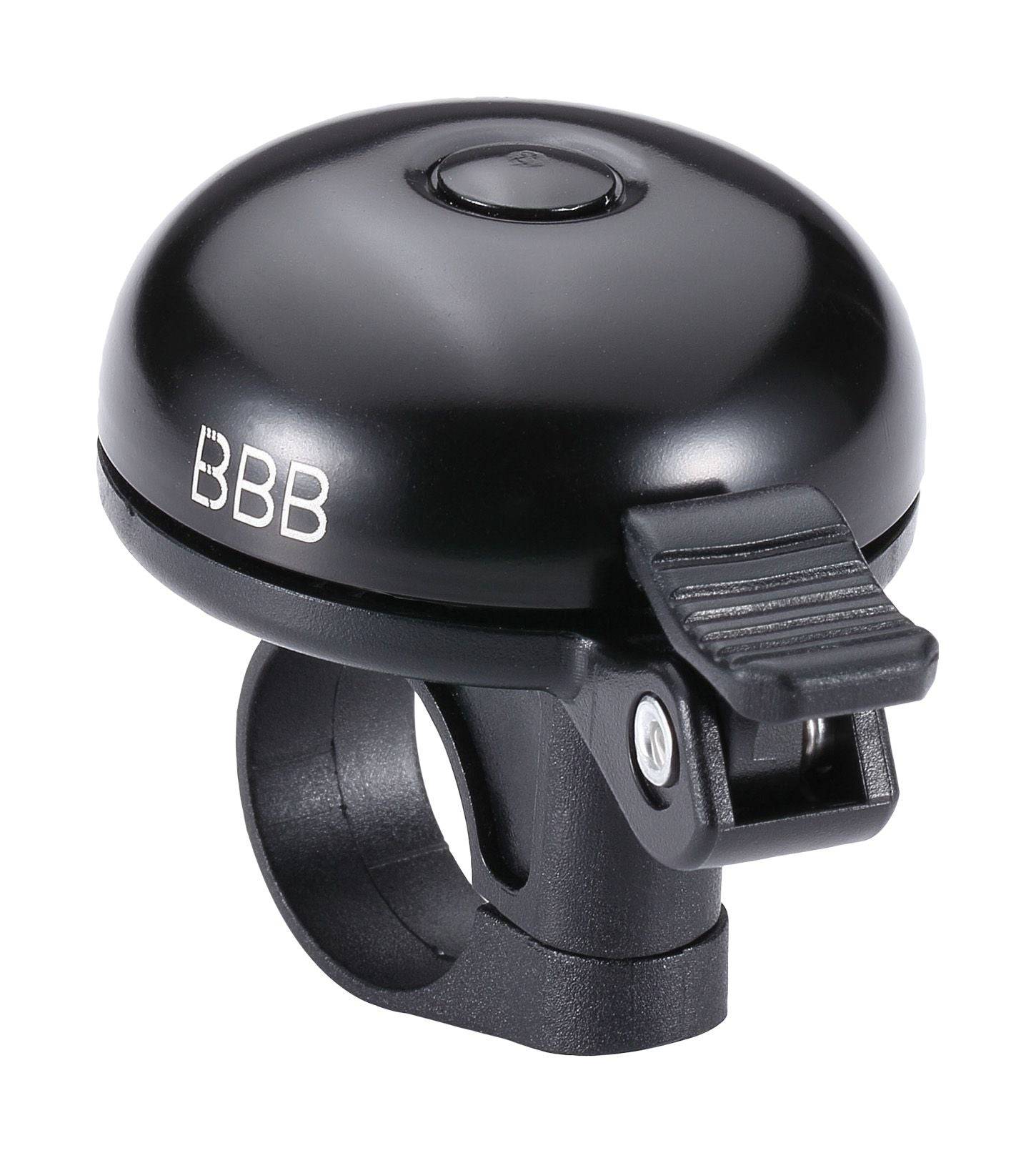 BBB-18 E Sound Bike Bell in matte black, made of aluminum, with a loud 88dB sound, designed for e-bikes.