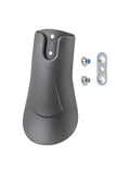 Bontrager NCS 45mm alloy mud flap fender in black, designed for bike mudguard protection, shown attached to a bicycle.