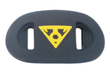 Topeak Mono Cage Strap in black and yellow, a durable bike bottle cage accessory with adjustable straps for secure hydration.