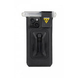 Topeak waterproof phone drybag with QuickClick mount, designed for smartphones up to 6.9 inches, on a cycling accessory display.
