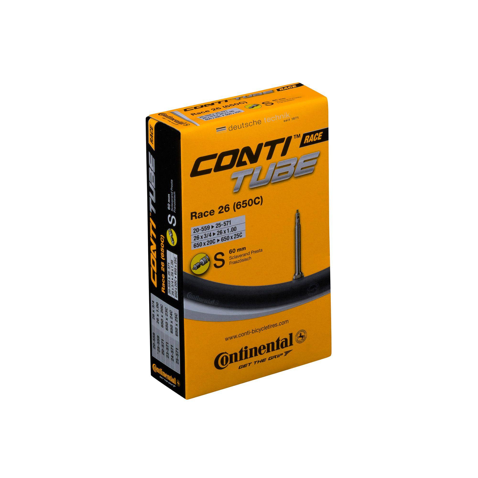 Continental Race Tube - Presta 60mm Valve: BLACK 700X25-32C | Swinnerton Cycles
