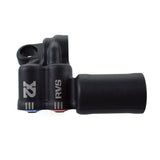 Fox Shock DHX2 P-S Eyelet Assembly for 2018 rear shock, replacement component, shown in close-up with metal and rubber parts.