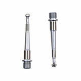 HT Components replacement axles for bike pedals, showing durable metal construction and compatibility with various pedal models.