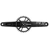 SRAM NX Eagle fat bike crankset with 30T steel chainring, black DUB 12-speed direct mount components for mountain biking.
