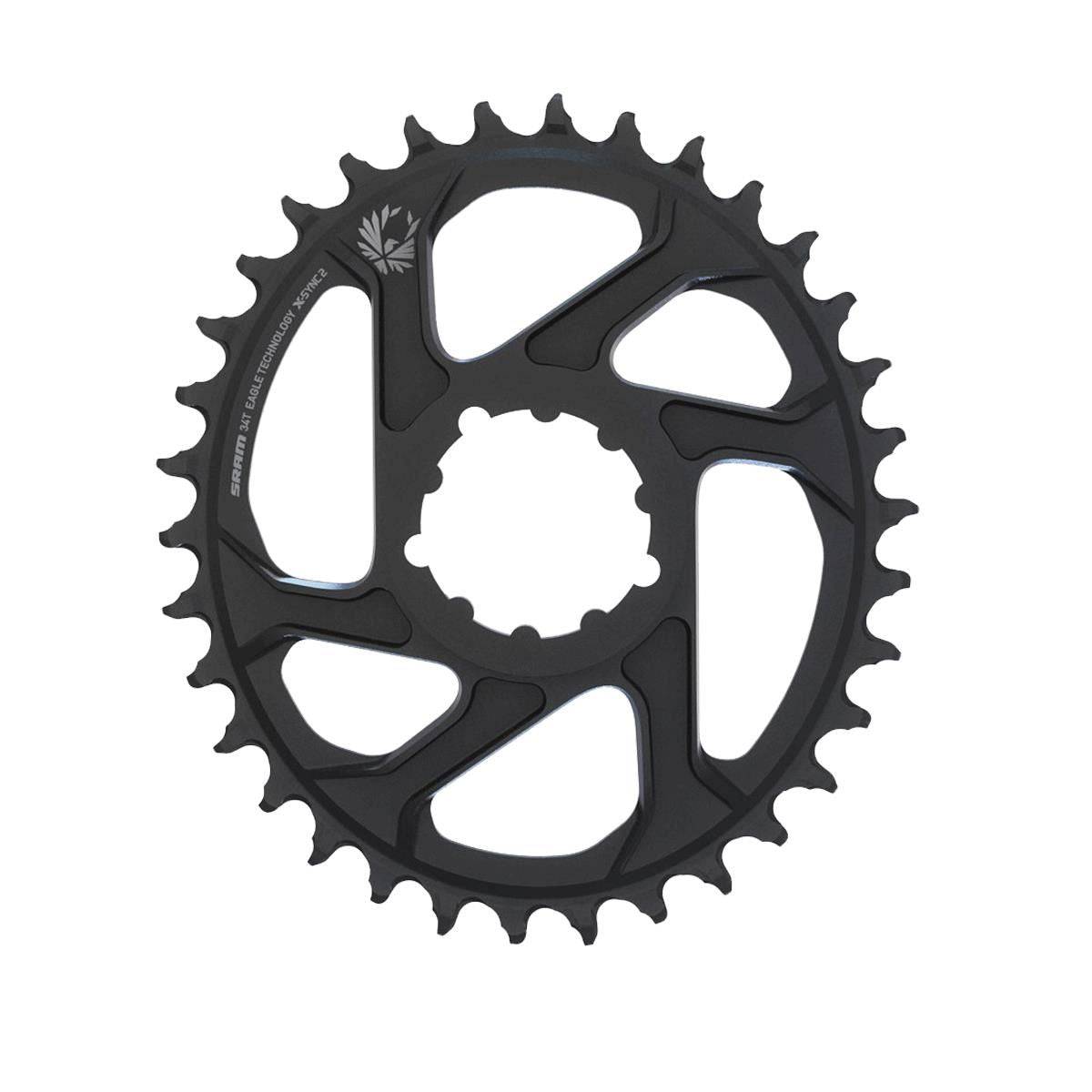 SRAM Chain Ring X-SYNC 2 Oval 32T Direct Mount 6mm Offset Alum Eagle Black: BLACK 34T | Swinnerton Cycles