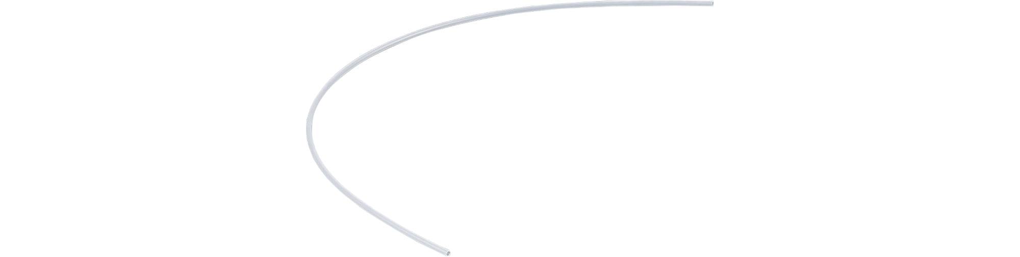 Trek white 300mm front derailleur cable sleeve for bike gear cable protection, shown on a white background.